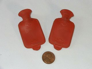2 Vintage Rubber Miniature Kantleek Rexall Hot Water Bottles For Dolls