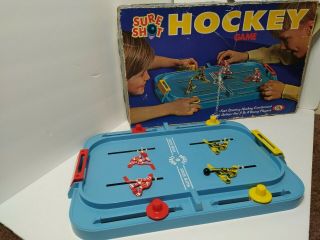 Vintage 1970 Sure Shot Hockey Game By Ideal Toy Corp 2 - 4 Players