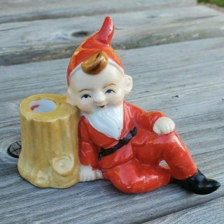 Vintage Ceramic Porcelain Elf Pixie Gnome Figurine