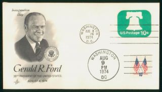 Mayfairstamps Us 1974 Gerald Ford Inauguration Day Art Craft Combo Cover Wwo7322
