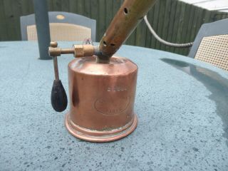 Antique Blowlamp Brass And Copper.  Made In France