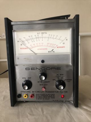 Vintage Sencore Beta Cal Tr - 139 Dynamic In - Circuit Transistor Tester