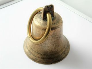 Antique Solid Brass Bell On A O Ring