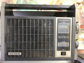Vintage Sony Tr - 6500 Solid State Am Transistor Radio Tabletop