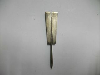 Sterling Silver.  Fan Type.  Toothpick Case.  27g/ 0.  95oz.  Japanese Antique