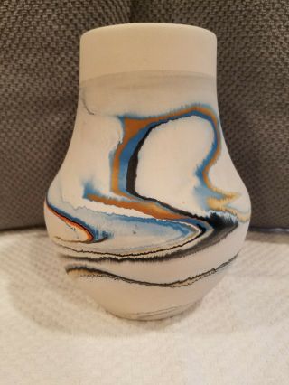 Nemadji Pottery Vase Vintage,  7 X 6