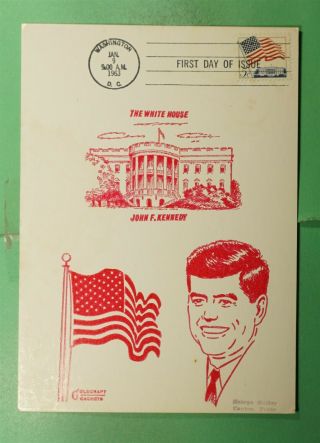Dr Who 1963 Fdc White House Flag John F Kennedy Jfk Goldcraft Cachet Pc G14425