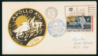 Mayfairstamps Us Space 1970 Apollo Xiii Cachet April 17 Kennedy Center Cover Wwo