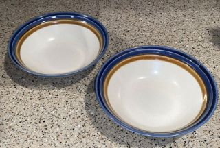 Mikasa Craft Stone " Blue Hill " Cereal Bowls Set Of 2 6 3/4 "