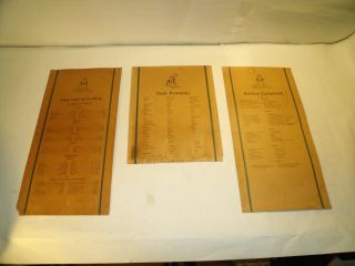 Rare Antique Vtge 3 Set Hoosier Door Cards Cabinet Chart Cooking Info