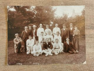 Antique Card Mounted Photograph - An Unknown Cricket Team