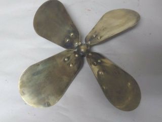 Antique Vintage Westinghouse Electric Fan Brass Blade.  Four Fins.