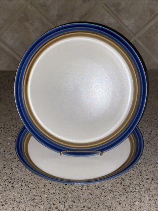 Mikasa Craft Stone " Blue Hill " Set Of 2 Dinner Plates 10 3/4 "