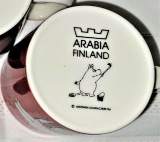 Arabia Finland Moomin Characters 8 oz.  Cups - 3 Variations Available - EUC 3