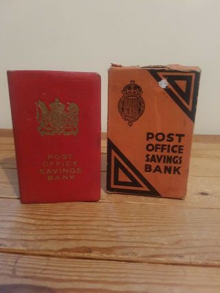 Vintage Post Office Savings Bank And Box