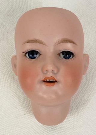 Antique Armand Marseille Germany Bisque Doll Head Glass Eye Teeth 390 A 6 1/2 M