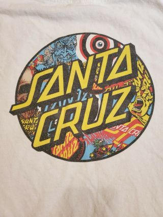 Vintage 90 ' s Santa Cruz Skateboards Short Sleeve T Shirt Adult Medium/Large 3