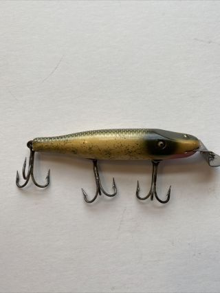 Vintage Wood C.  C.  B.  Co.  Fishing Lure With Glass Eyes