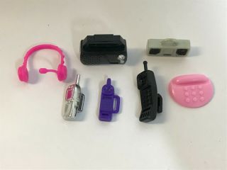 Barbie Doll Phones Handheld Cell Phone Radio Stereo Headset Head Piece