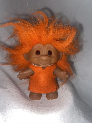 Dam Norfin Troll Orange Hair Felt Outfit 3 " Tag Witch Wanda
