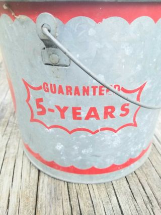 Vintage Mit - Shel Better Bilt 77 - 10 floating galvanized metal minnow bait bucket 2