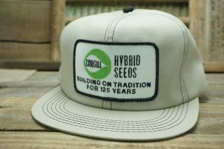 Vintage Cargill Seeds Snapback Trucker Cap Hat Patch K Products Made In Usa