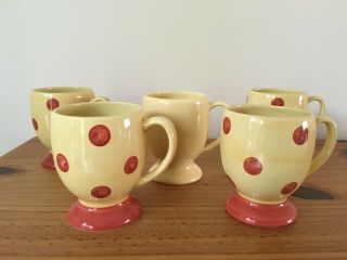 4 Gail Pittman Southern Living At Home Siena Footed 4 1/2 " H Mugs,  Hospitality