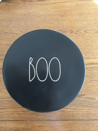 Rae Dunn Boo Black Halloween Cake Stand 2019 Spooky Home Decor Goth Witchy Vamp
