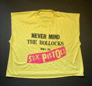 Vintage 80s 90s Sex Pistols Never Mind Bollocks T Shirt Punk Sid Vicious Chopped