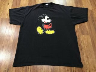 Xl - Vtg 80s 90s Walt Disney World Mickey Mouse Cotton T - Shirt Usa