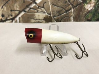 Vintage Heddon | Chugger Spook | Red Head White Body | Fishing Lure