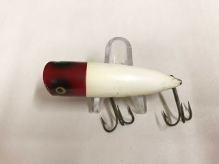 Vintage Heddon | Chugger Spook | Red Head White Body | Fishing Lure 2