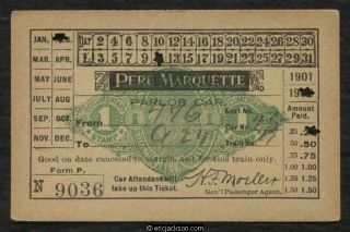 Revenue Stamped Paper Rn - X5a Detroit,  Michigan.  Pere Marquette Railroad Co.