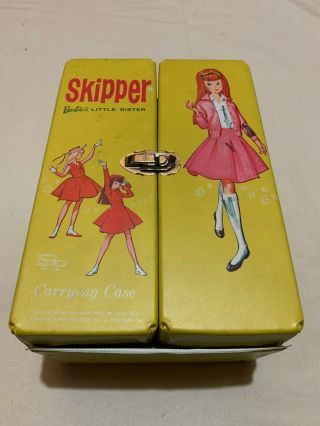 Vintage Skipper Barbie Carrying Case Clothes Closet With Clothing Accessories