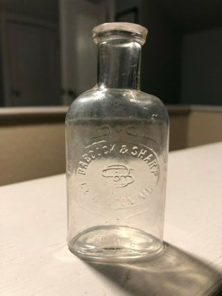 Babcock & Sharp - Lewiston,  Me - Vintage Maine Druggist Bottle