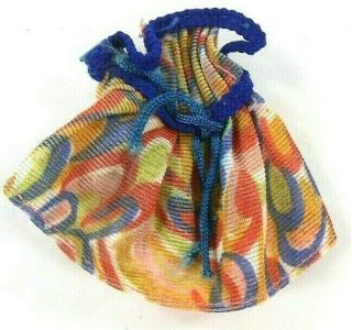 Vintage Topper Dawn 1970s Dancing Blue Swirl Dress Tassels