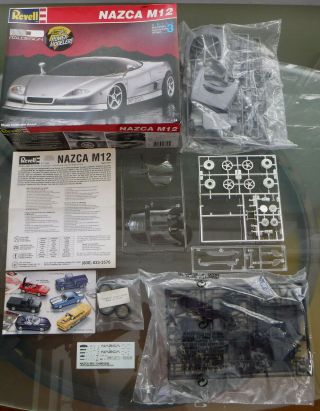 Revell 1:24 Scale Nazca M12 Plastic Car Model Kit 7348 Open Box 1993
