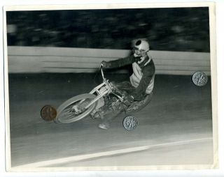 (5) 1946 Vintage MOTORCYCLE Dirt Track RACING 8x10 B/W Action Photographs 2