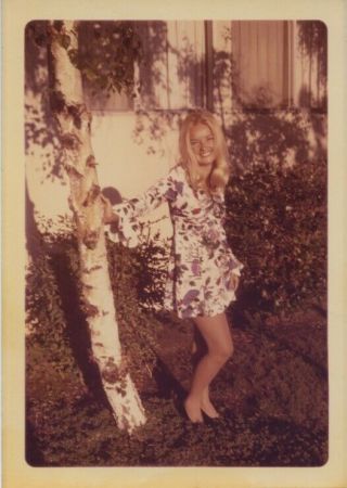 Vintage Photo.  Young Woman Posing In Yard.  2.