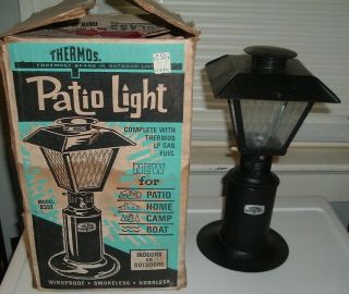 Vtg.  Thermos Lp Gas Patio Light Model 8351 Great For Camping Patio Outdoor Event