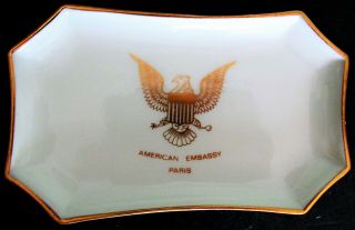 American Embassy Paris France China Limoge Pin Tray By Porcelaine De Paris