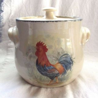 Home And Garden Stoneware Large Cookie Jar Chicken Rooster