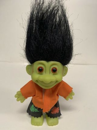 Vintage My Lucky Mini Frankenstein 6” Troll Doll By Russ