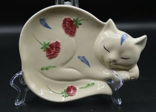 Lenox Poppies On Blue Barnyard Kitten Spoon Rest With Tag