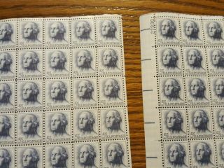 1962 George Washington 5 Cents Us Postage Stamp Scott 1213,  3 Sheets Of 100