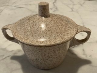 Vintage Texas Ware Melamine Light Brown Sugar Bowl With Lid 104