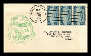 Dr Jim Stamps Us Fam 14 San Francisco First Flight Air Mail Cover Manila 1935