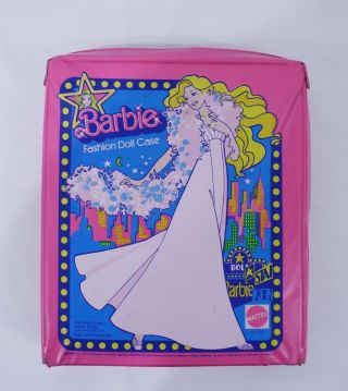 Vintage Mattel 1977 Barbie Fashion Doll Case Trunk Suitcase Pink Color No.  1002