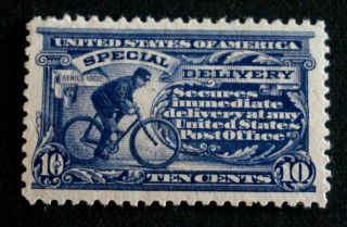 1917 Us S E11,  10c Special Delivery Flat Plate Perf 11 Ultramarine,  Mnh Og Vf