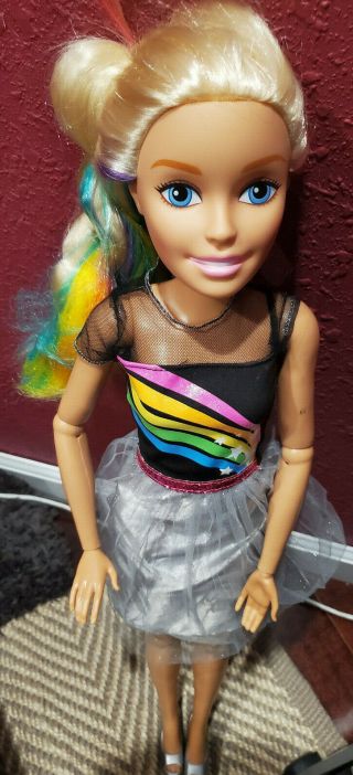 Barbie 28 " Just Play Rainbow Sparkle Best Fashion Friend American Doll